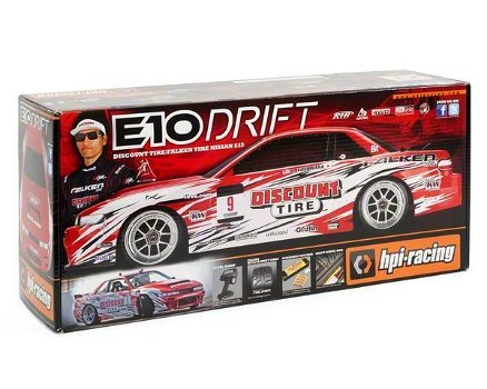 RC auto HPI E10 drift nissan S13 Falken 4WD 1:10 - 4