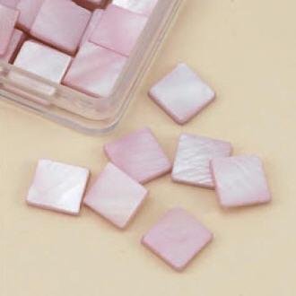 Mozaiek steentjes 40pcs 10x10mm - Parelmoer Rose - 0