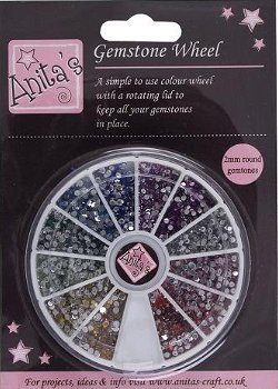 Anita's Gemstone wheel - 12 colours (2mm) - 0