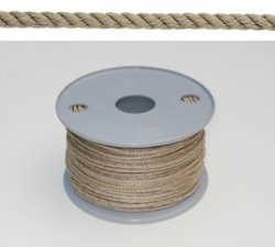 60 m. Luxe geslagen Comtoise klokkentouw 2 mm.