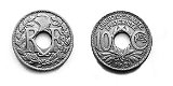 4,40 m. geslagen Comtoise touw 3 mm en antieke franse munten. - 2 - Thumbnail