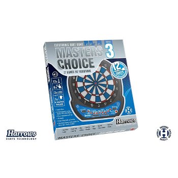Harrows electronisch Dartboard Masters choice 3 softtip met 12 pijlen - 1