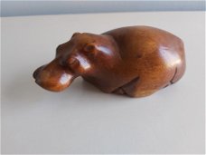 Retro houten Hippo