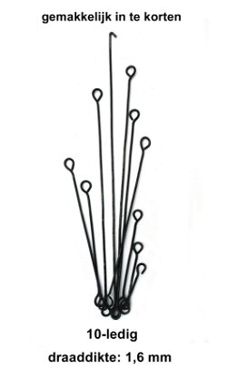 Luxe draadketting, 10-ledig, voor comtoise, los, 1,6 mm.