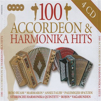 100 Accordeon & Harmonika Hits (4 CD) Nieuw - 0