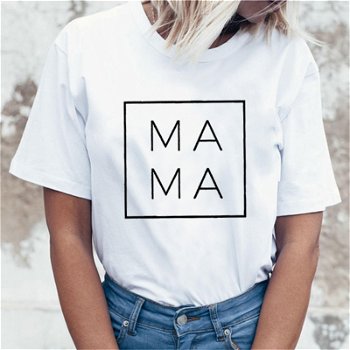 Mama Square Women tshirt Cotton Casual Funny t - 0