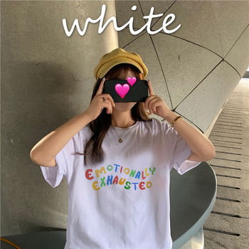 Summer Harajuku women T-shirt loose vintage tees letter - 0