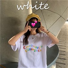 Summer Harajuku women T-shirt loose vintage tees letter