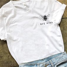 Bee Kind Pocket Print Tshirt Women Tumblr Save