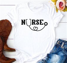 nurse Letters Print Women T shirt Cotton Casual