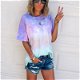 2020 Summer Sexy Women Tie Dye Print Short - 0 - Thumbnail