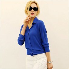 Women Blouses Direct Selling Button Solid 2016 Autumn