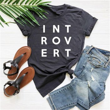 Introvert Women tshirt Casual Cotton Hipster Funny t - 0