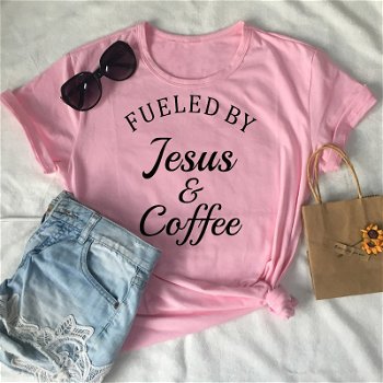 Christian fueled By Jesus And Coffee Letters Print - 0