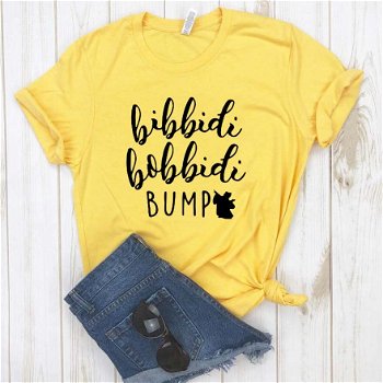 Bibbidi Bobbidi Bump Print Women tshirt Cotton Casual - 0