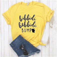 Bibbidi Bobbidi Bump Print Women tshirt Cotton Casual