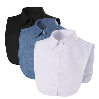 Fake Collar For Shirt Detachable Collars Solid Shirt - 0