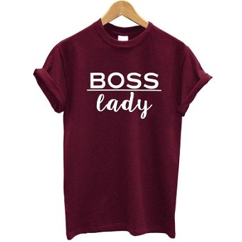 boss lady baby Letters Print Women tshirt Cotton - 0