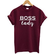 boss lady baby Letters Print Women tshirt Cotton