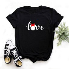 Love mouse Print Women Tshirt Casual Funny t