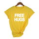 Free Hugs Letters Print Women tshirt Cotton Casual - 0 - Thumbnail