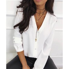 Casual v Neck Women Tops And Blouse Ladies