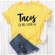 Tacos Por Favor Print Women tshirt Cotton Casual - 0 - Thumbnail