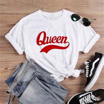 ONSEME Female Summer Fashion Basic T Shirt Queen - 0