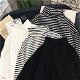 Women T-shirt Turtleneck Striped Full Sleeve Stretch Tops - 0 - Thumbnail