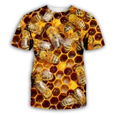 Summer Animal Bee Print T Shirt 3D Men