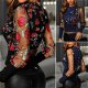 Dropshipping Casual Women Floral Puff Long Sleeve Shirt - 0 - Thumbnail