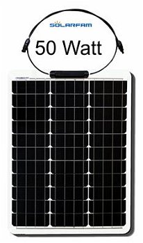 Goedkope 12V-MONO-FLEXIBLE 50W semi flexibele zonnepanelen set - 1