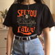 Summer Women T-shirt Fun vintage cute Black kpop - 0 - Thumbnail