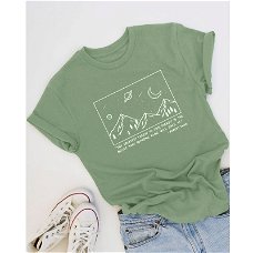 Save Planet T-shirt Mountain Graphic Tees Women Summer