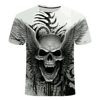 Drop Ship Summer NewFunny skull 3d T Shirt - 0