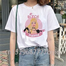 New Womens bad girl princess pattern printed tshirt