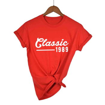 Latina 1989 red Print Women Tshirts Cotton Casual - 0