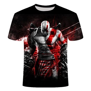 God of War Kratos 3D Print t shirt - 0