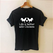 Life Is Better with Chickens Letters Print Women