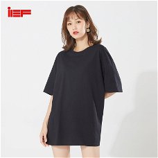IEF Summer Women Loose Solid Tshirt Casual Half