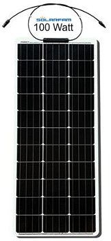 Goedkope 12V-MONO-FLEXIBLE 100W semi flexibele zonnepanelen set - 1