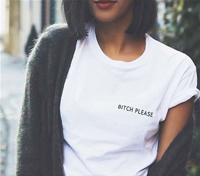 bitch please pocket Women tshirt Cotton Casual Funny - 0