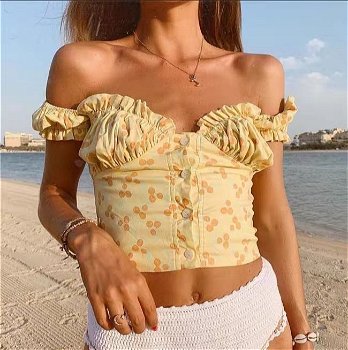 summer women tops and bloues sexy blouse crop - 0