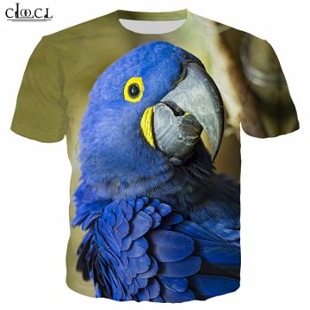 Drop Shipping Fashion Animal Macaw T Shirt Men - 0