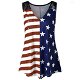 New Sleeveless Women T Shirt American Stars Print - 0 - Thumbnail