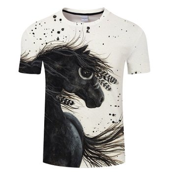 Hot Sale Horse Printed 3D T-Shirt Men Women - 0