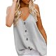 2019 Women Blouses Shirt Sexy Solid Sleeveless V-Neck - 0 - Thumbnail