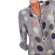 New Polka Dot Printed Blouse Shirts Women Plus - 0 - Thumbnail