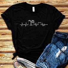 Book Heartbeat T-shirt Women Vintage Graphic T Shirts