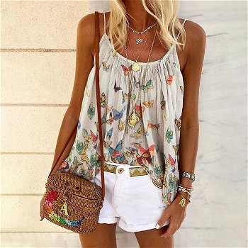 NEW summer tops fashion women camis t-shirt butterfly - 0